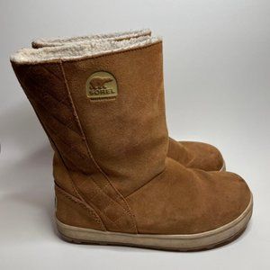 Sorel Suede Winter Boots Size 8.5